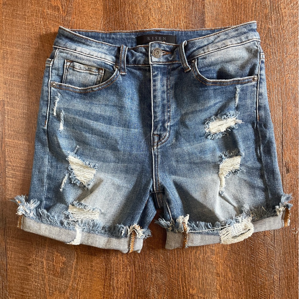 TRE DENIM SHORTS RISEN MEDIUM WASH